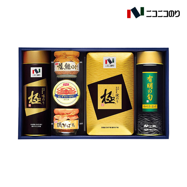 ニコニコのり 焼のり・味のり・茶漬け・カニ缶・瓶詰詰合せ