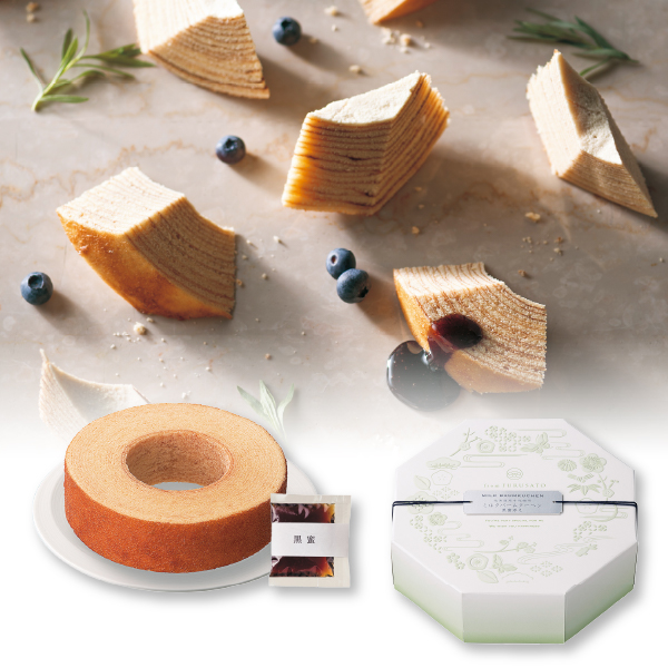 練乳バームクーヘン ~黒蜜添え~