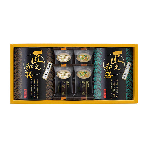 フリーズドライのおみそ汁と有明のり・佃煮詰合せ