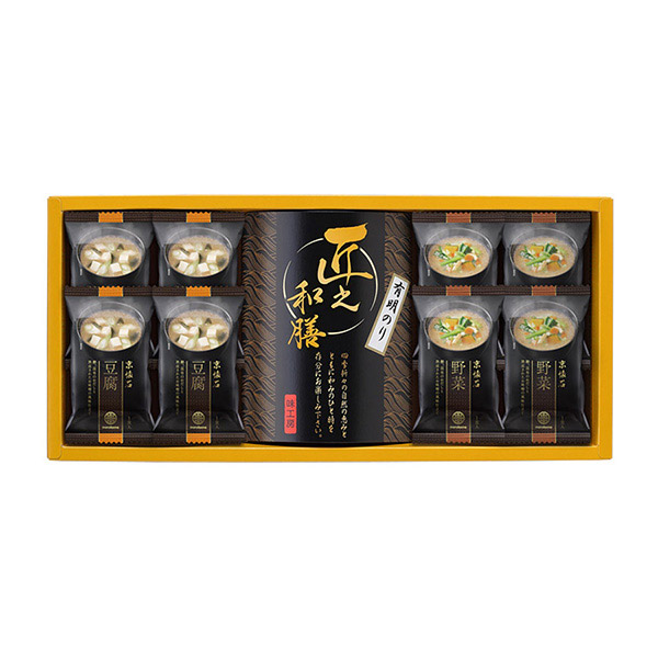 フリーズドライのおみそ汁と有明のり詰合せ